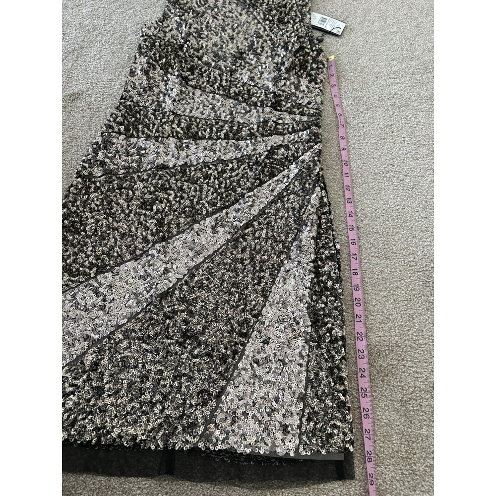 Adrianna Papell Sleeveless Sequin Party Cocktail Formal Dress Bronze Size 10 NWT - Picture 8 of 8